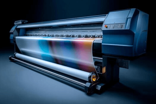 Large-format banner printing press
